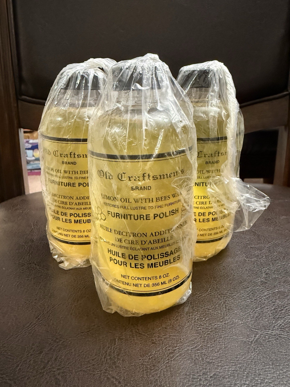 Old Craftsmen’s Lemon Oil with Bees Wax Wood Furniture Polish 8oz