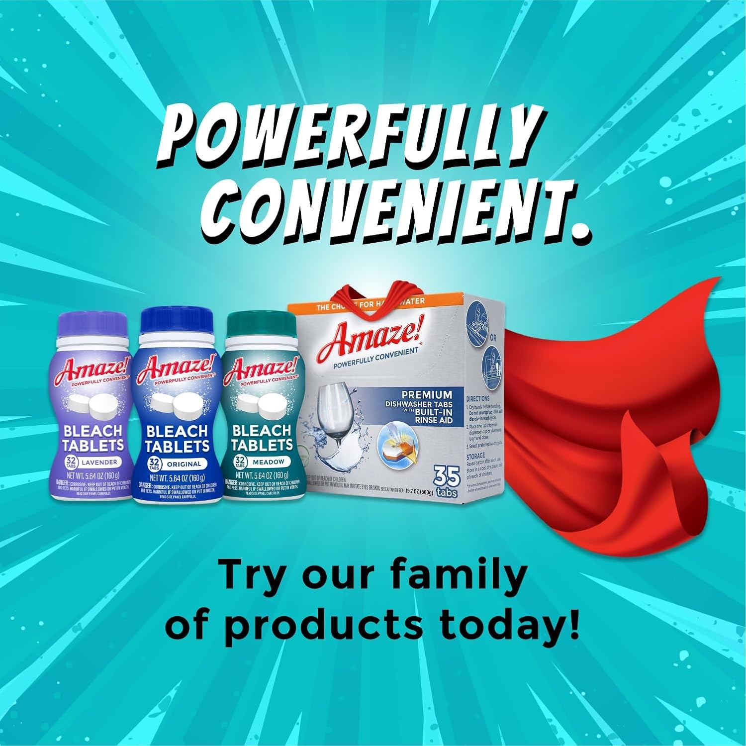 Ultra Concentrated Bleach Tablets [6 bottles] Original Scent Laundry Toilet