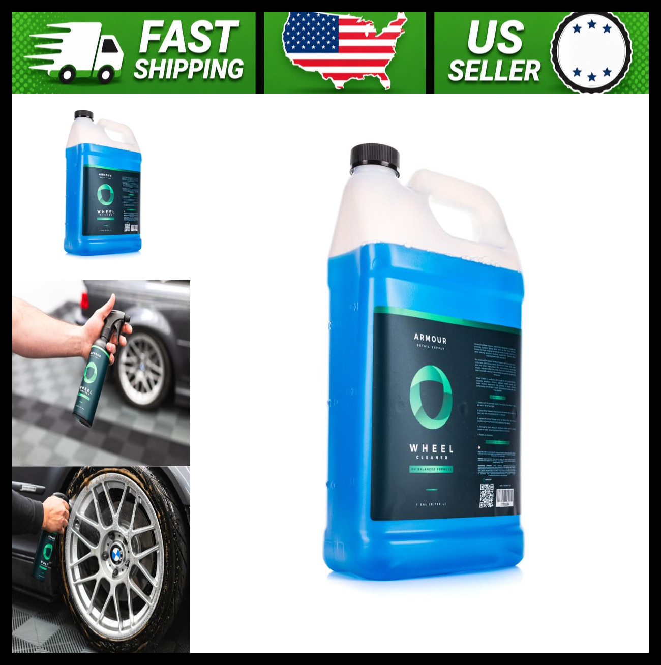 Armour Detail Supply Wheel Cleaner pH Neutral Color-Changing Foam 128oz