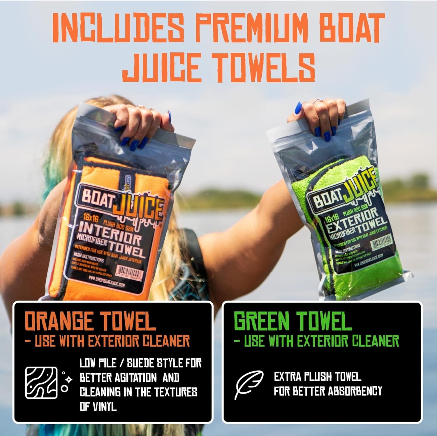 Boat Cleaning Kit: Exterior & Interior Cleaner Set with Ceramic Sealant – 32oz