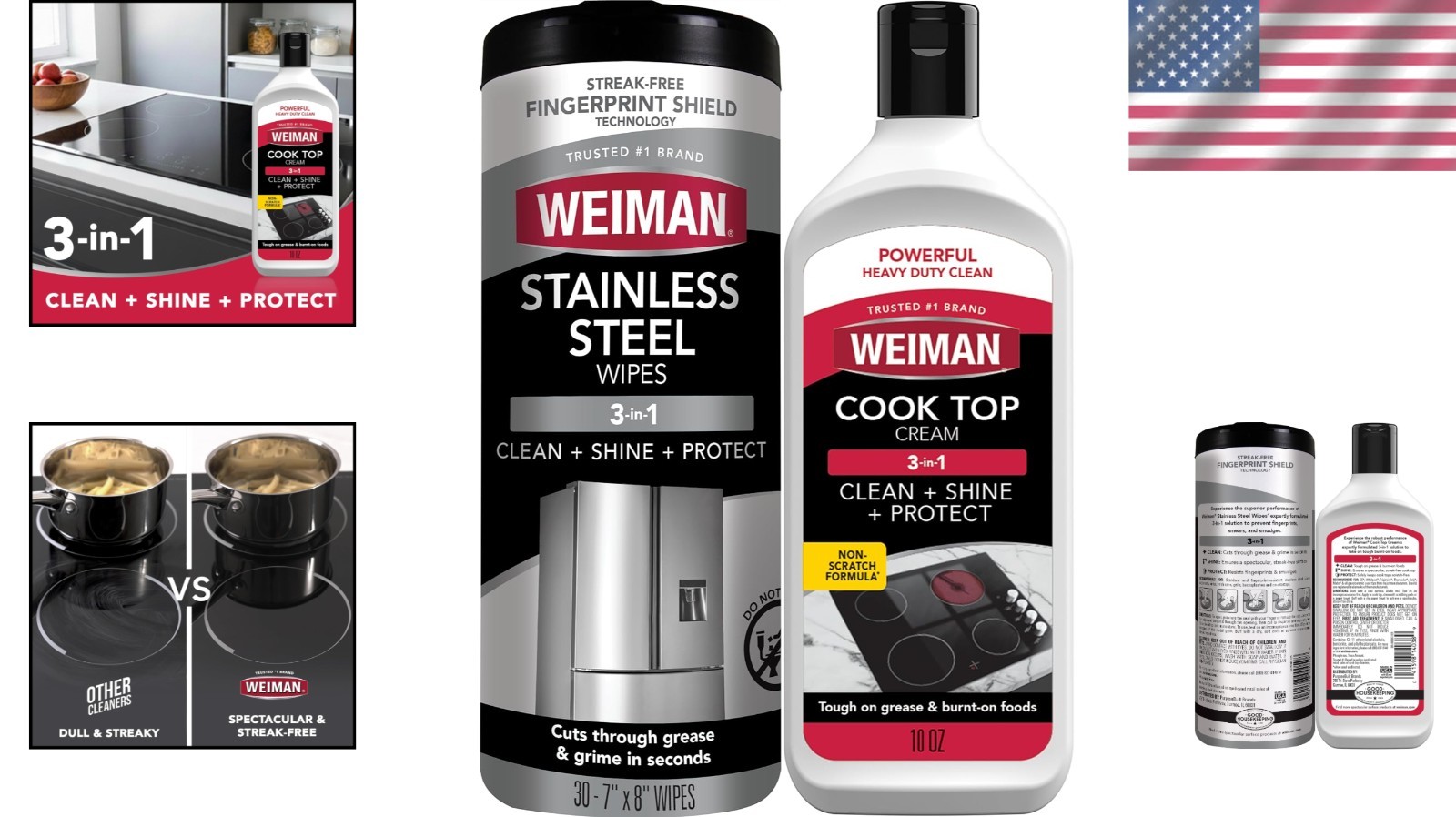 Powerful Kitchen Cleaning Kit – No Rinse Stainless Steel Wipes & Polish Included