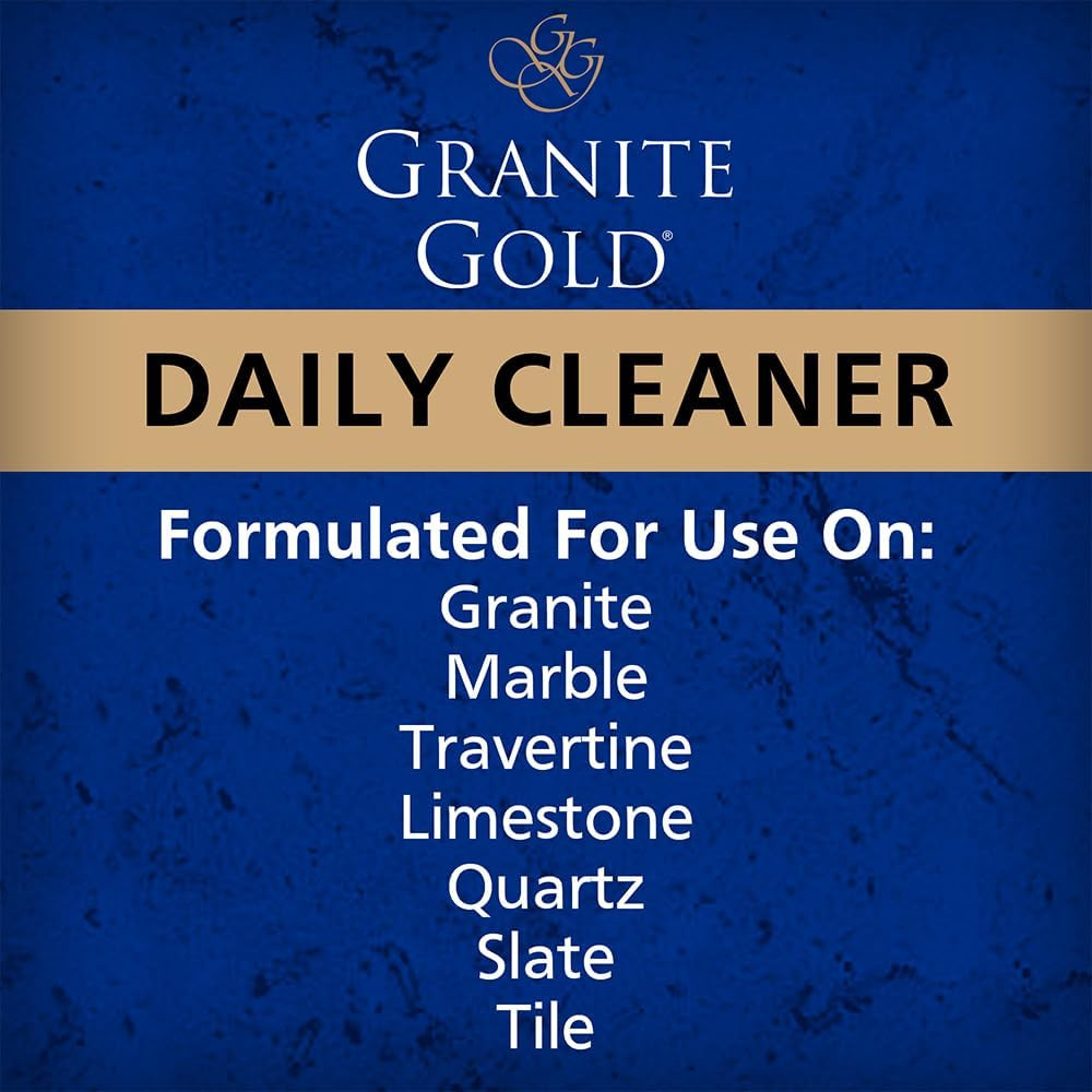 Daily Cleaner Spray 3-Pack with Sealer Spray 1-Pack for Granite, Marble, Travert