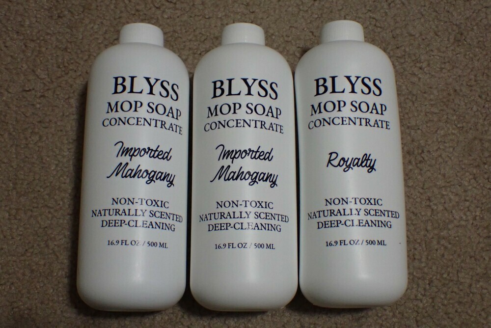 3x Blyss Mop Soap 16.9 Fl Oz scent Mahogany and Royal