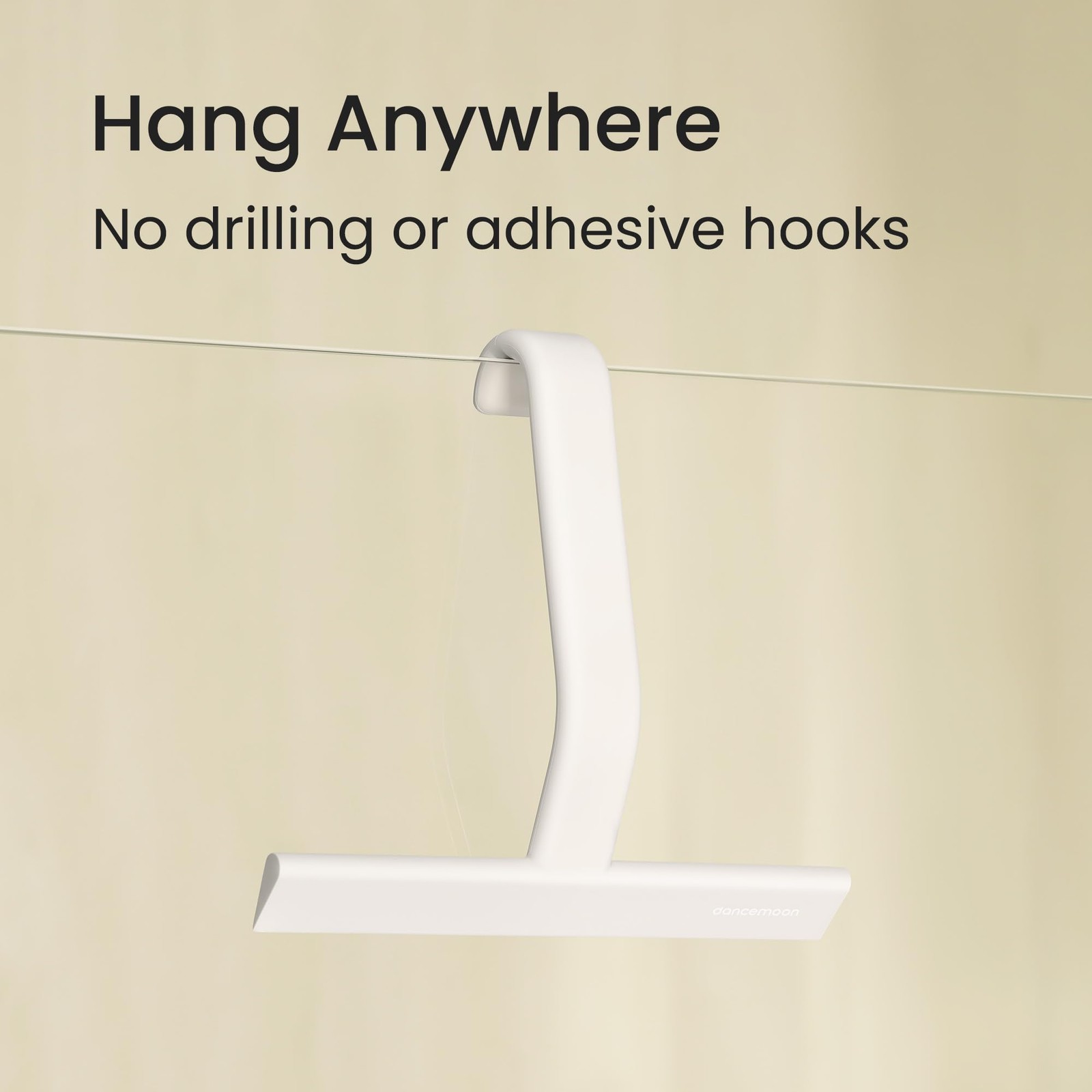 JustHang Shower Squeegee for Glass Doors, AllOnePiece AwardWinning Silicone S…