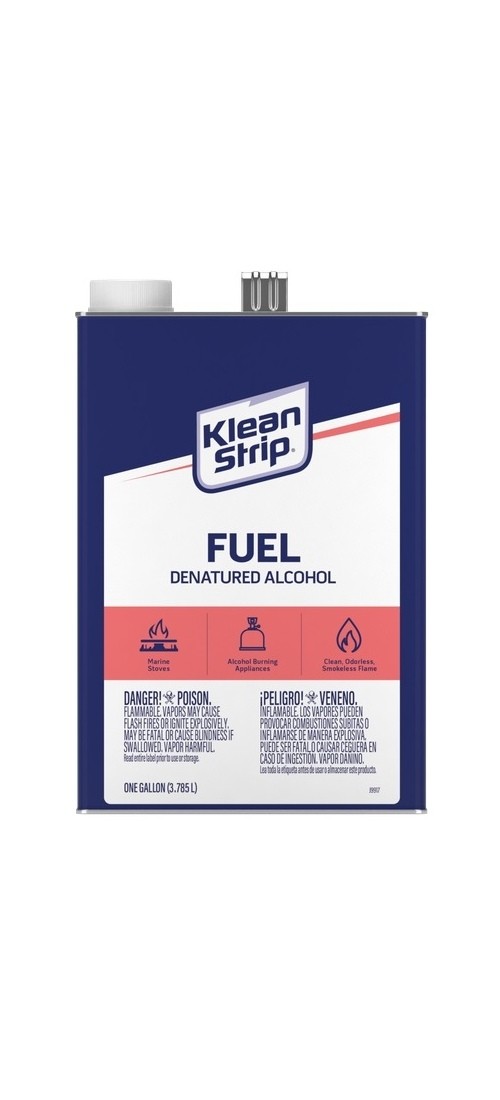 Denatured Alcohol Fuel, Liquid, Alcohol, Water White, 1 gal, Can