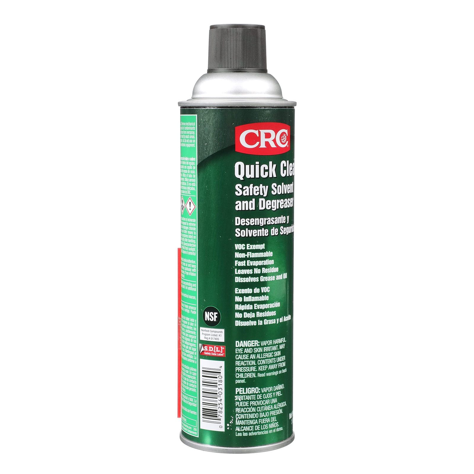 CRC Quick Clean Safety Solvent 19oz Heavy Duty Degreaser for Equipment