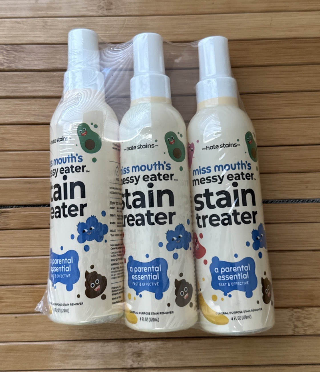Miss Mouth’s Messy Eater Stain Treater Spray – 4oz – 3 Pack Stain Remover New