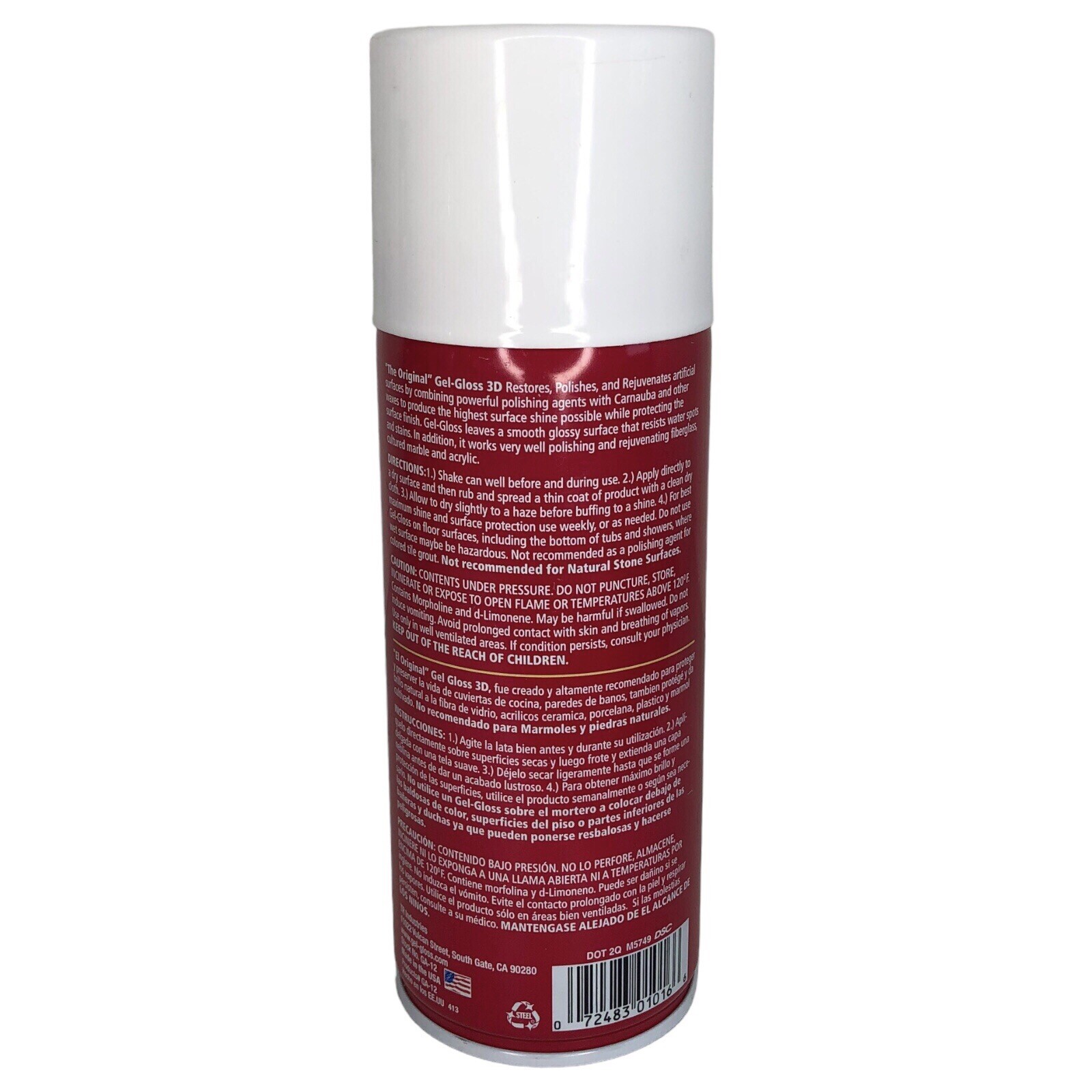 The Original Gel-Gloss Kitchen & Bath Polish Protector 12oz Detailer Spray Can