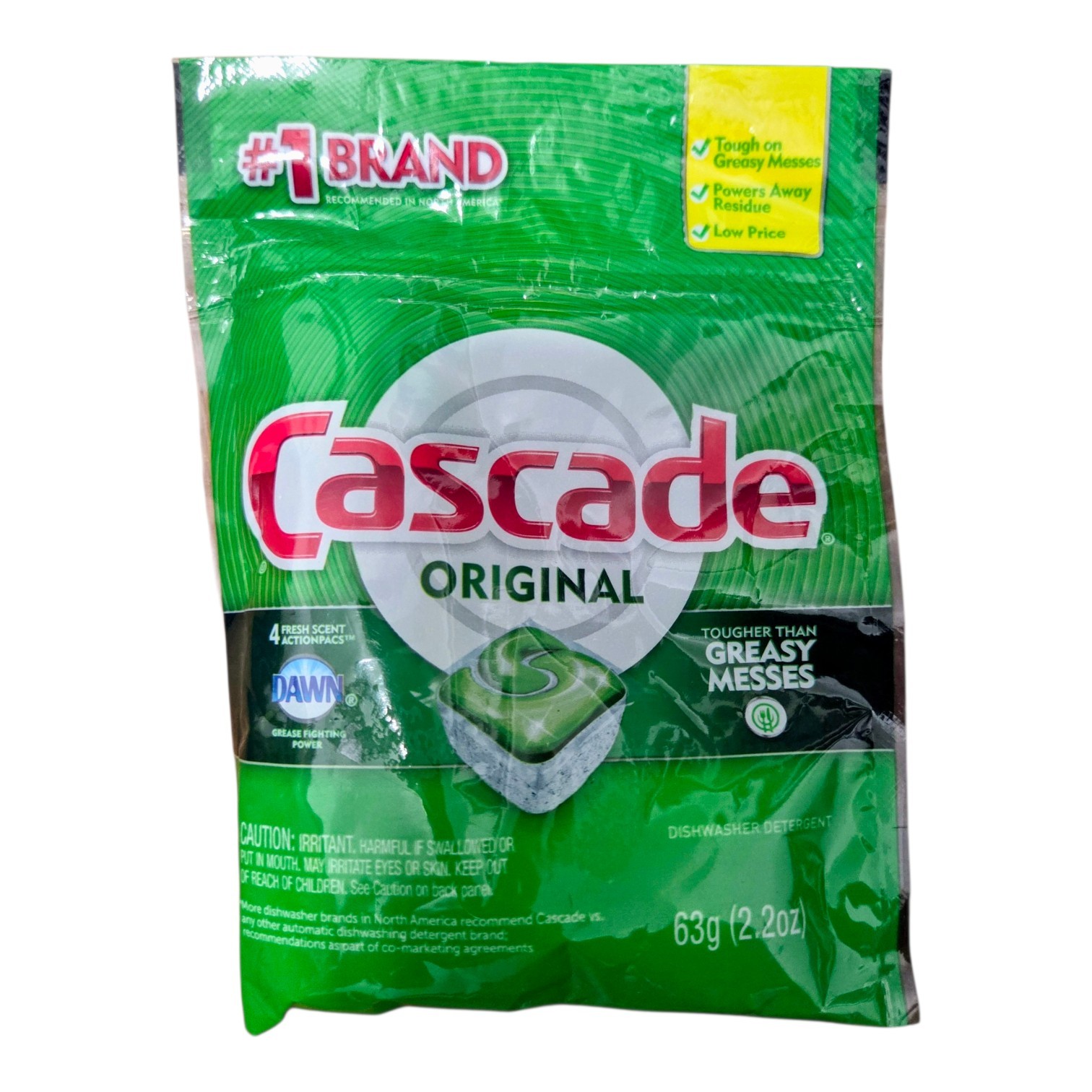 7x Cascade Original Dishwasher Detergent ActionPacs 4ct Trial Size Bags 28 Total