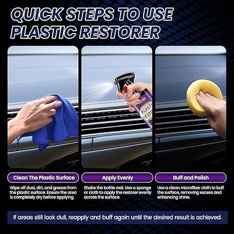 Black Plastic Restorer for Cars – Ceramic Trim Coating Restores Faded Black Trim