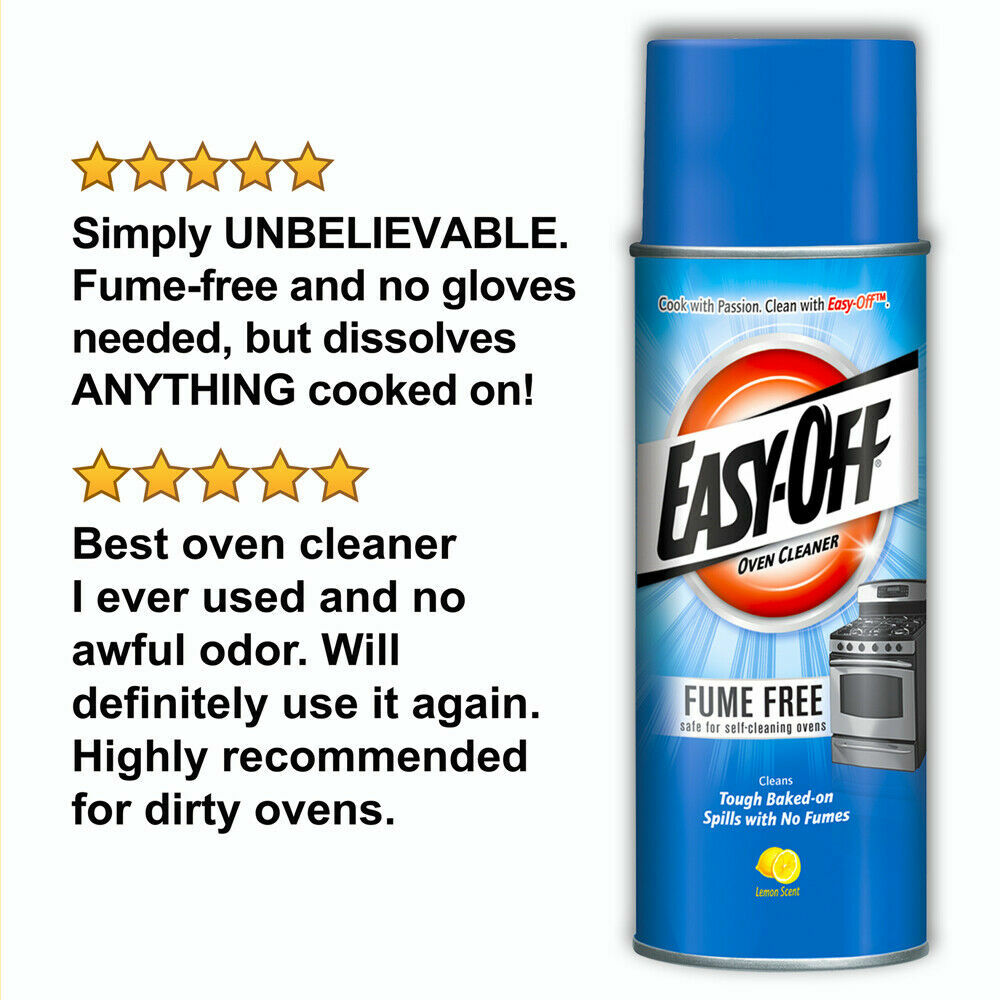 (2-Pack) Easy-Off FUME FREE Lemon Scent OVEN STAINLESS STEEL Grease CLEANER