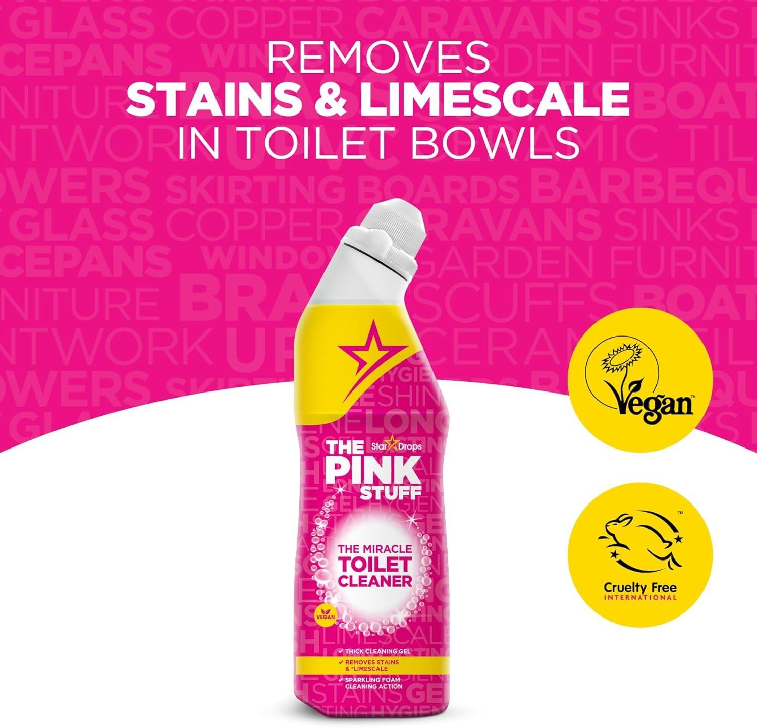 The Pink Stuff Toilet Gel Cleaner, 25.4oz Bottle – 20681