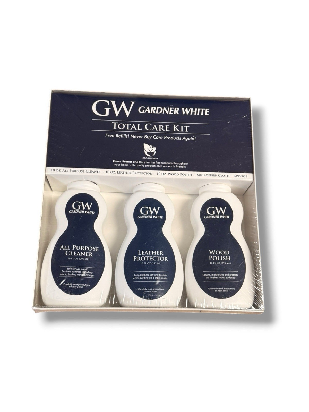 Gardner White Total Care Kit Furniture Cleaner Leather Wood Polish Set