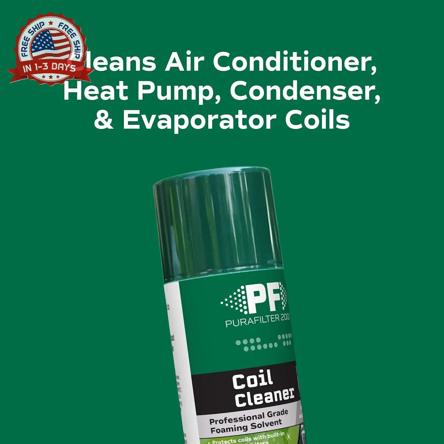 Heavy-Duty Foaming Coil Cleaner for HVAC Condenser Evaporator Systems 16oz for A