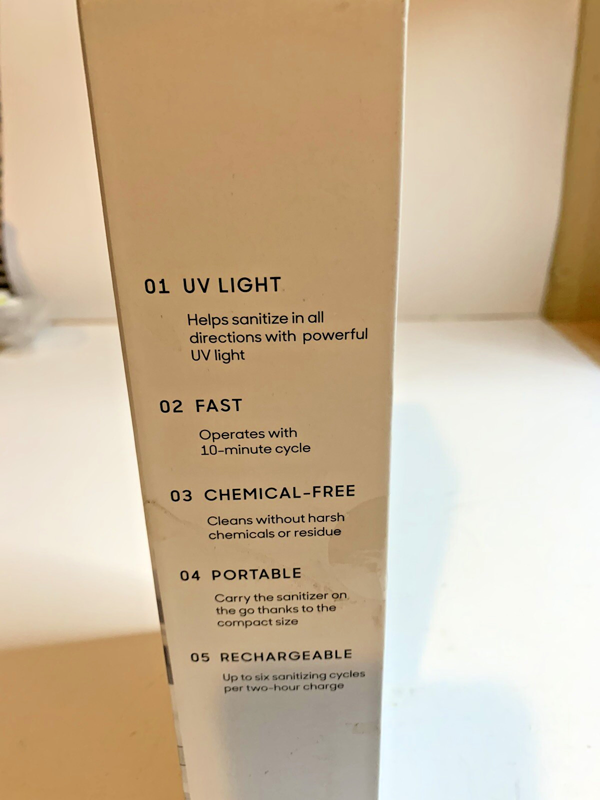 Sharper Image Portable Sanitizing Lamp – Rechargeable & Chemical-Free