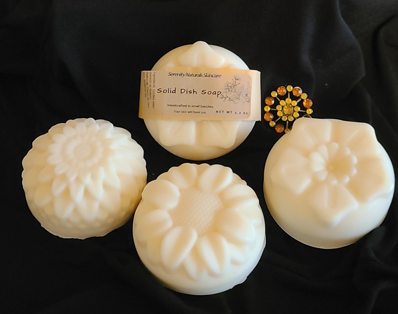 Solid Dish Soap Refill With Bamboo Sisal Brush