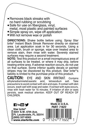 STAR BRITE Instant Black Streak Remover Multi Surface Cleaner 22 Fl Oz