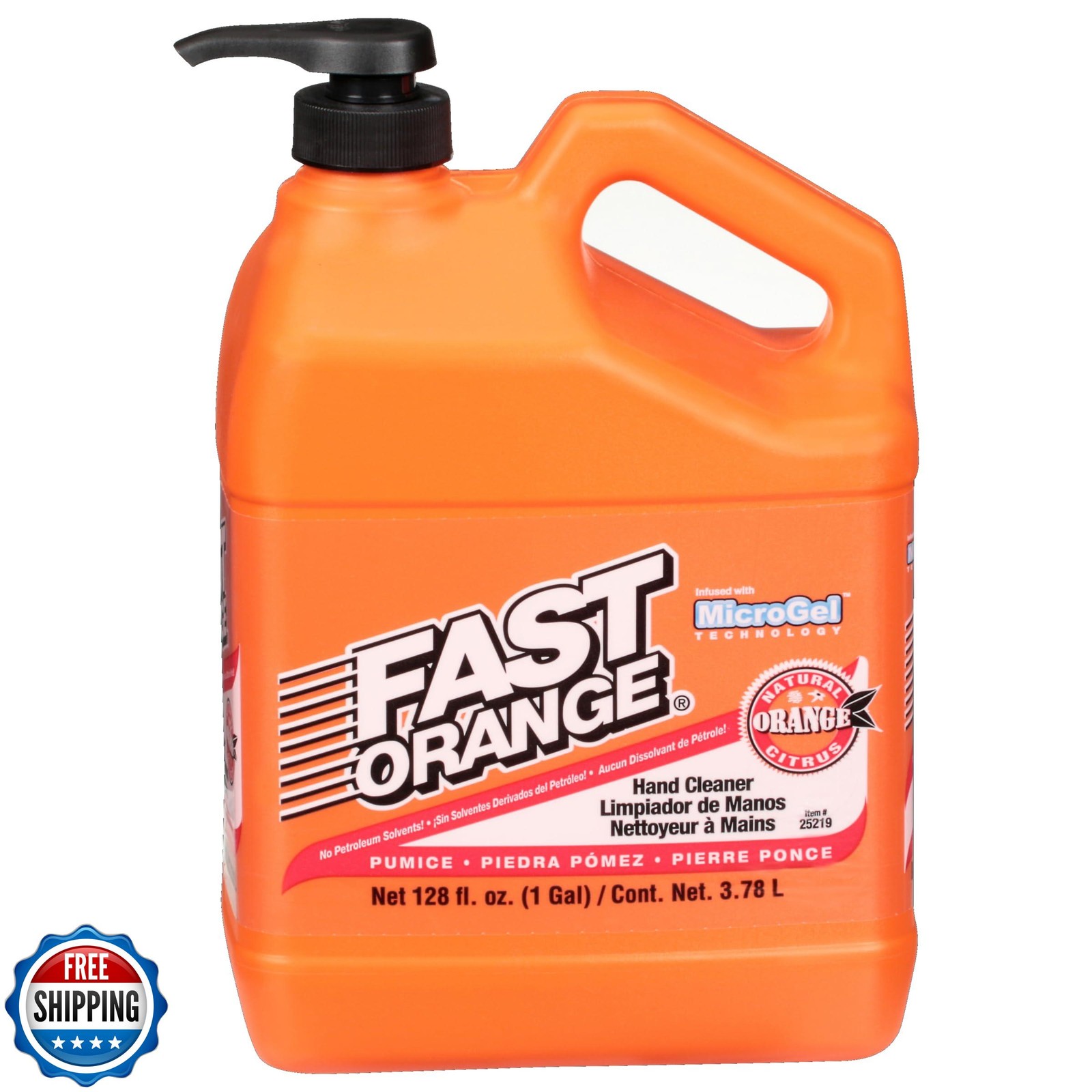 Fast Orange 25219 Pumice Lotion, Heavy Duty Hand Cleaner, Natural Citrus Scen
