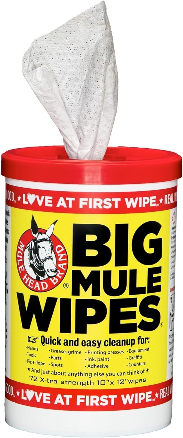 XL Heavy-Duty Cleaning Wipes – All-Purpose Wipes for Garage, Grease, Ink, Pai…