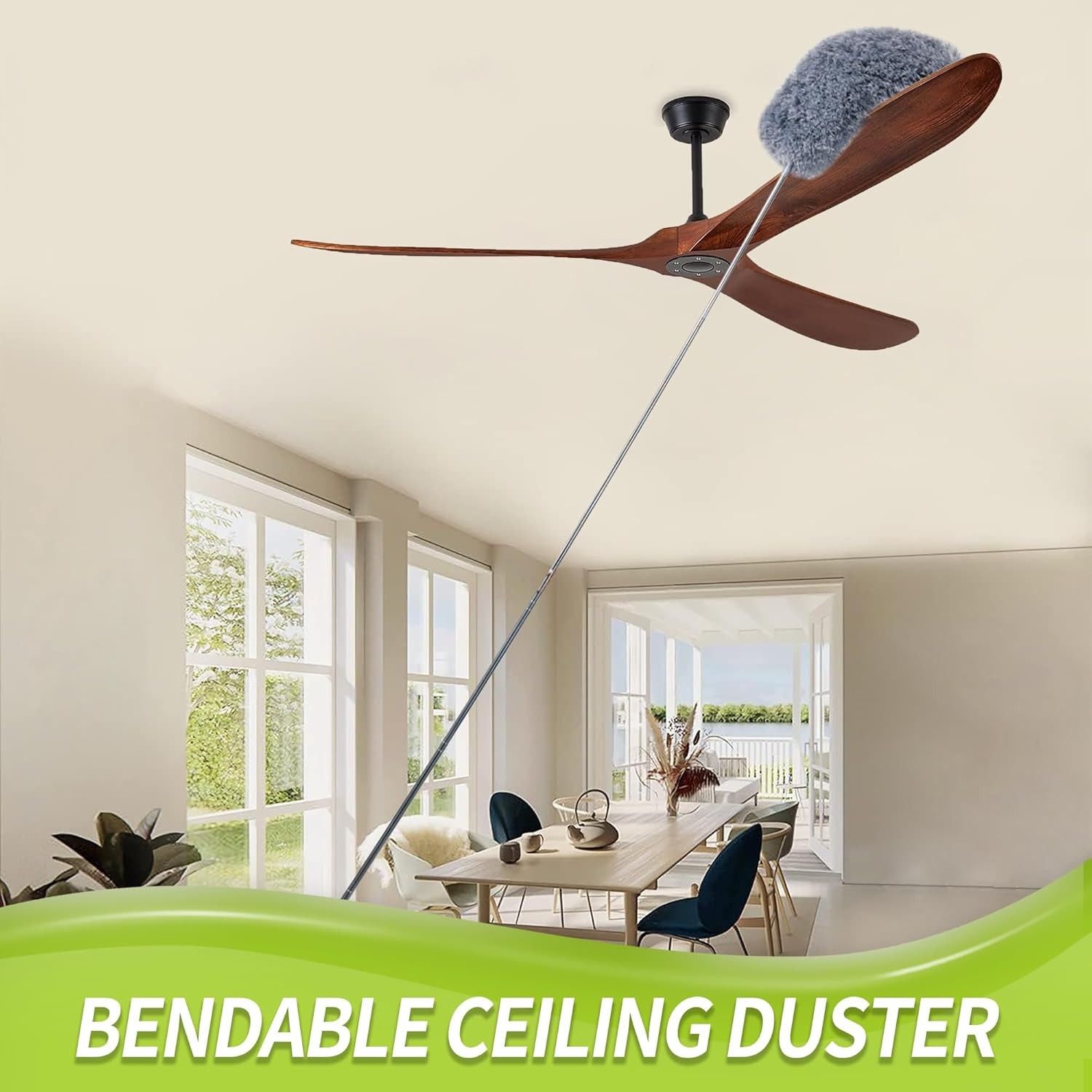 Cobweb Duster with Extension Pole, Spider Web Brush & Ceiling Cleaning Kit, 100″