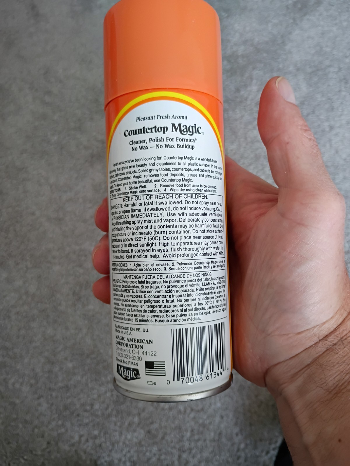 Vintage New COUNTERTOP MAGIC 13 Oz Original Aerosol Spray Formica Laminate Full