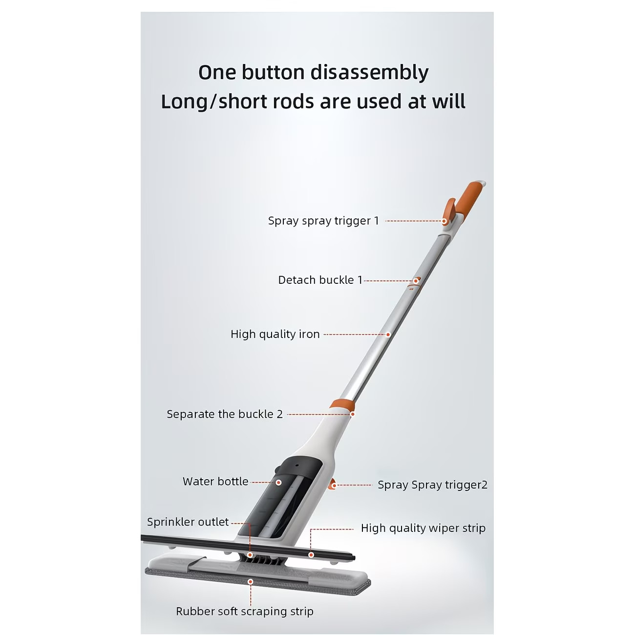 3-in-1 Glass Cleaning Kit – Durable Metal Pole