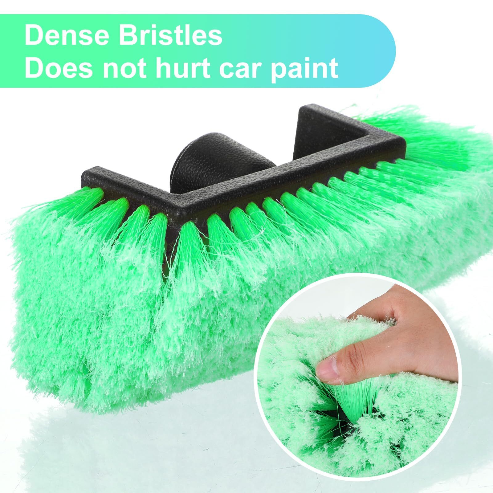 Car Wash Brush 2 Pcs Soft Bristle Flow Thru Cleaning Kit for Auto RV Boat 12″