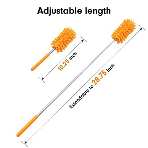 Extendable Microfiber Duster for Home Office Ceiling Fan Window Furniture