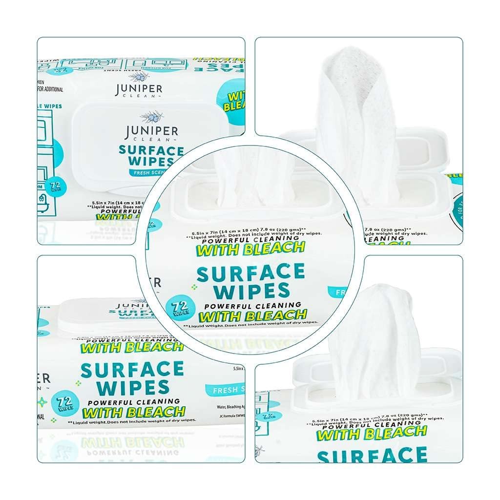 6 Pack Surface Cleaning Wipes with Bleach, All-Purpose Cleaner for Bathroom, …