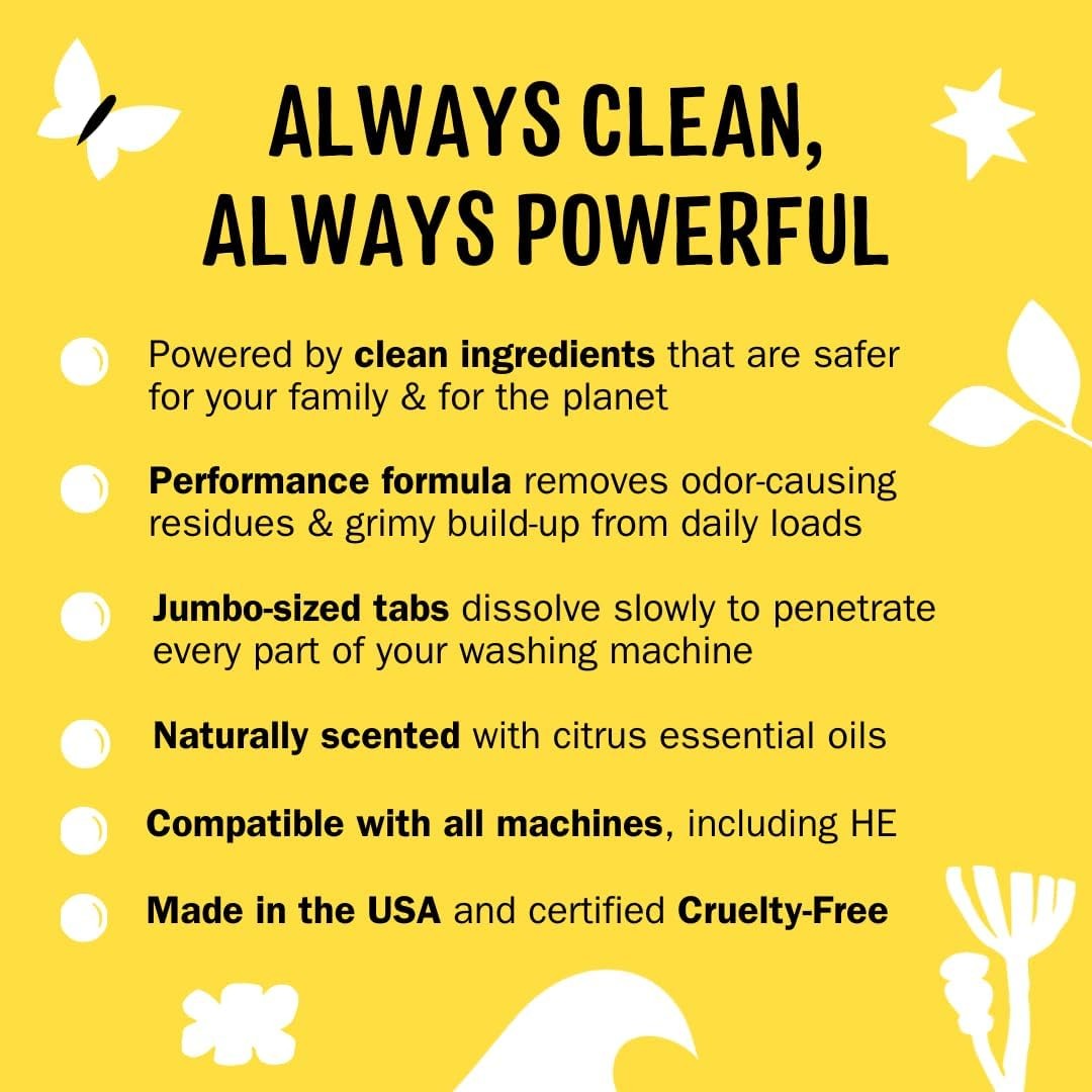 Washing Machine Cleaner | Removes Odors & Grime from Front & Top Loader Machi…