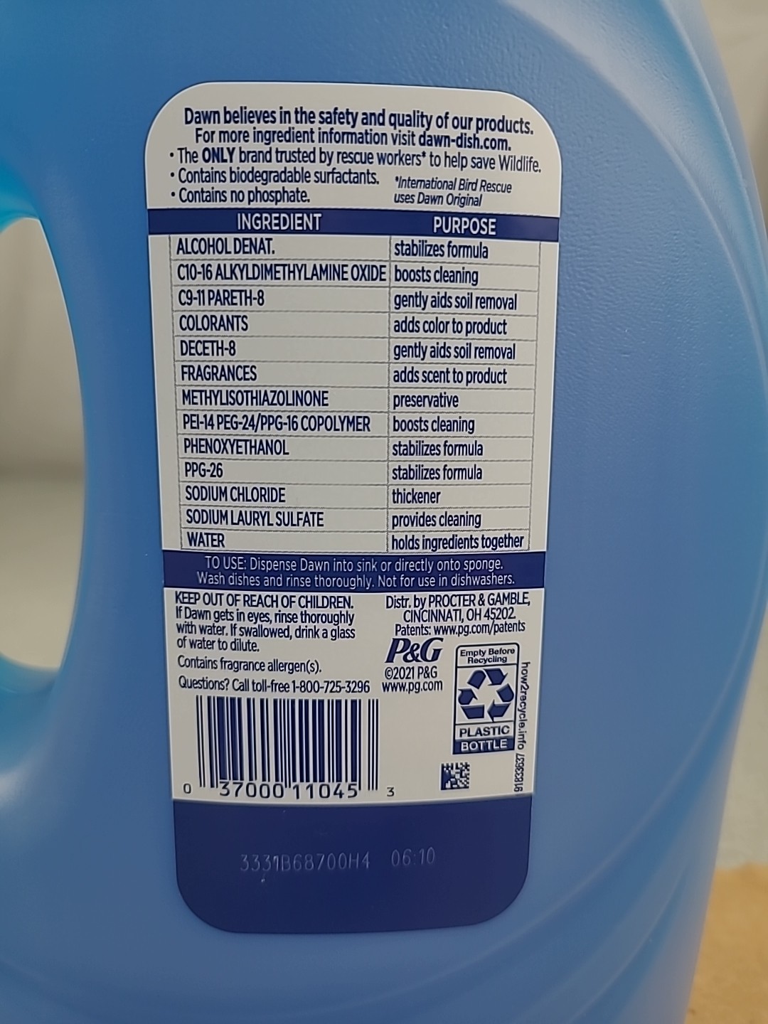 1x Dawn OLD SCENT Original Scent Ultra Dishwashing Liquid Dish Soap 56oz