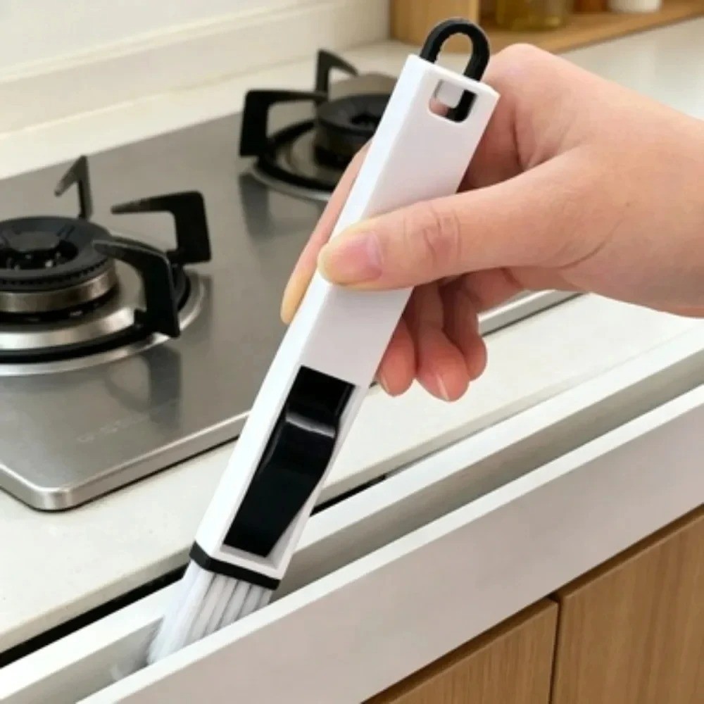Multi Purpose Door Window Groove Cleaning Brush Dustpan Kitchen Bathroom Gap