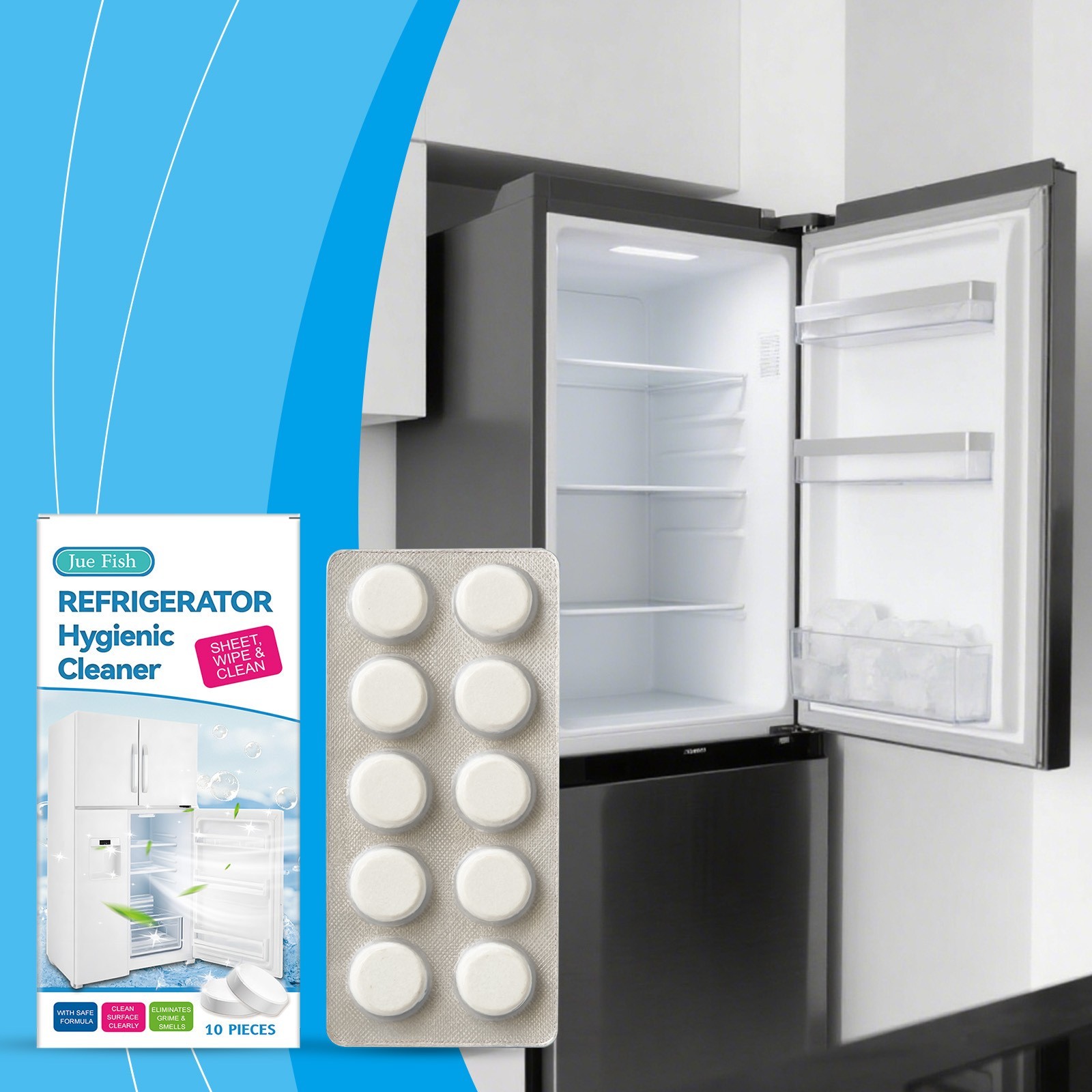 Fridge Cleaner Maker Descaler -12/24/36 Pieces Clean Tablets 2026