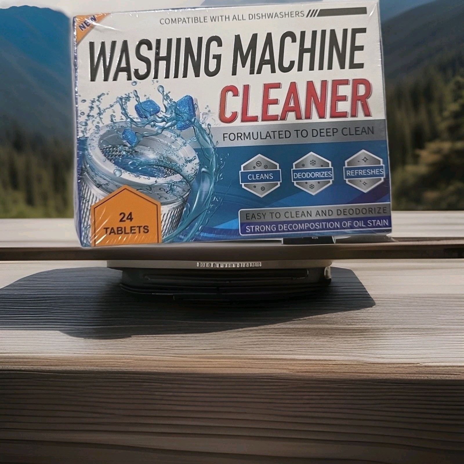 Washing Machine Cleaner Tablet 24 Pack Deep Clean Deodorizer Washer Cleaning Tap