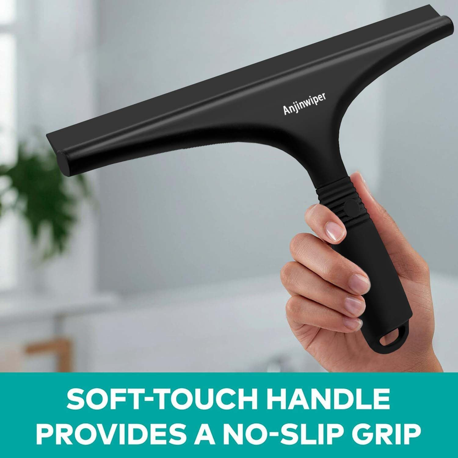 All-Purpose Shower Squeegee for Glass Doors with Hook, Silicone Squeegee for Sho