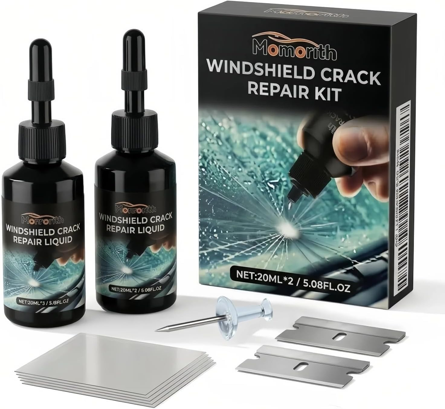 ZIXCARE Windshield Chip Repair Kit – Auto Glass Repair for Cracks