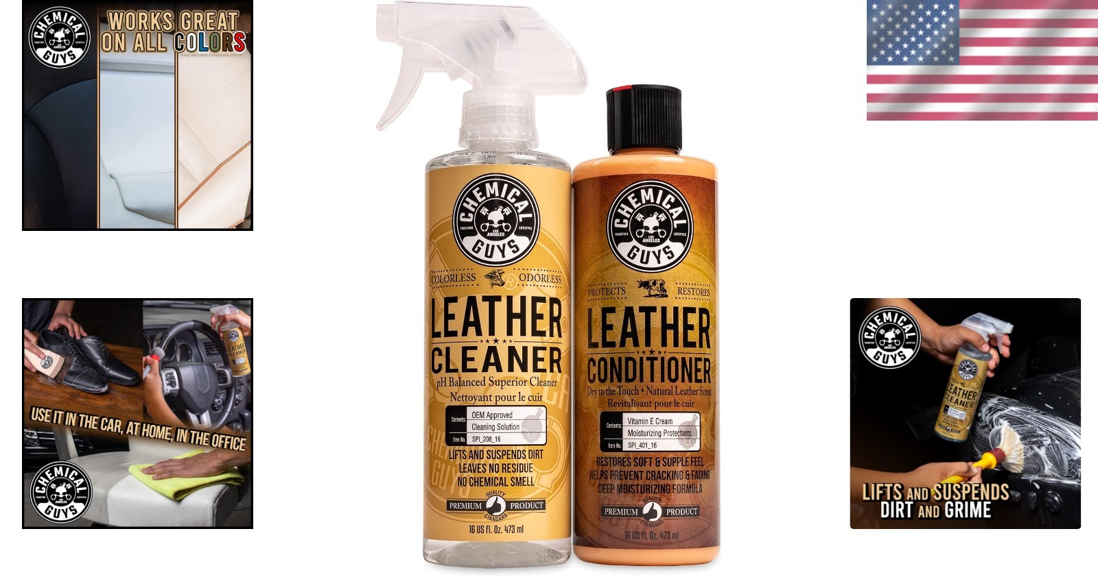 Professional Leather Cleaner & Conditioner Kit – 2 Bottles, Safe for All Types