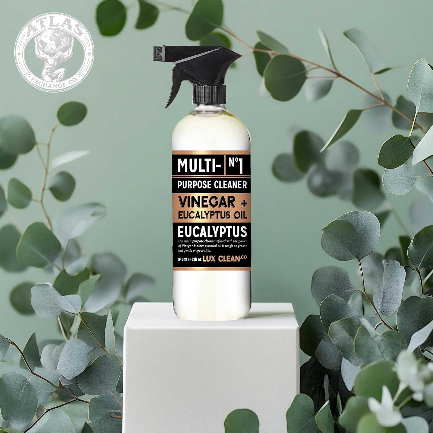 Lux Clean Multi-Purpose Cleaners, Vinegar with Eucalyptus and Peppermint | 32 Fl