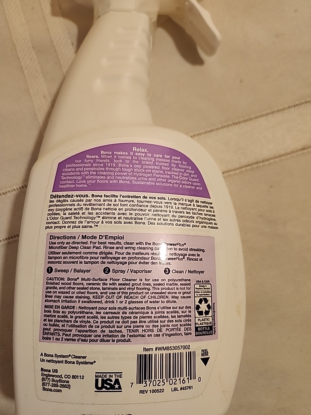Bona Pet System Multi-Surface Floor Cleaner, Dog Formulation Oxy 22 Fl Oz