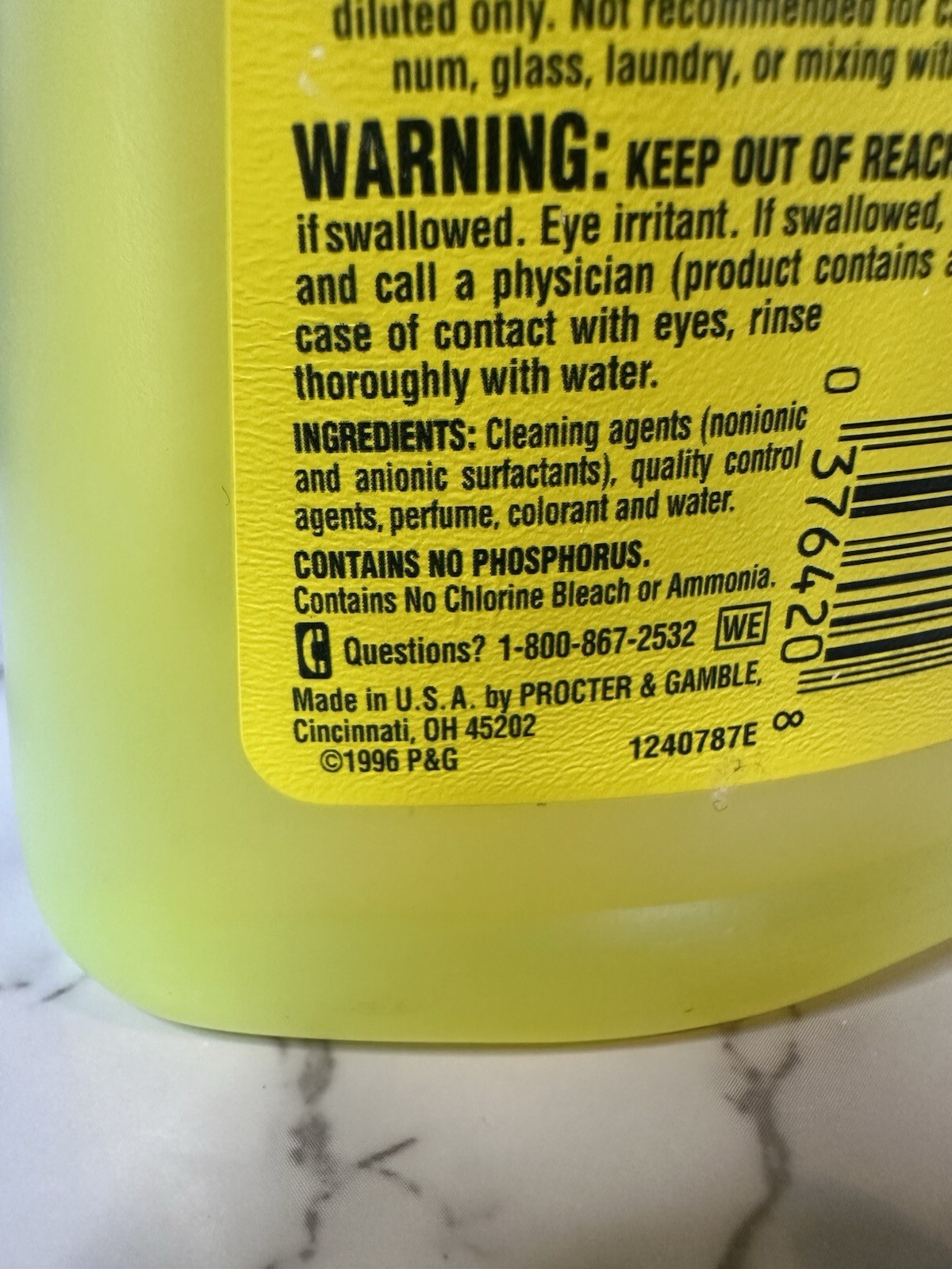 1990s Ultra Mr Clean. 14oz. Lemon Fresh Scent. All Purpose Cleaner
