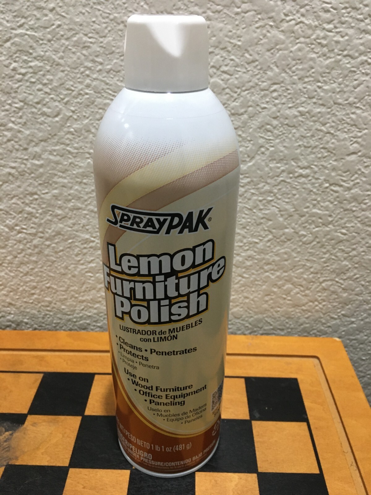 SprayPak Lemon Furniture Polish 17 oz Can Cleaning Product