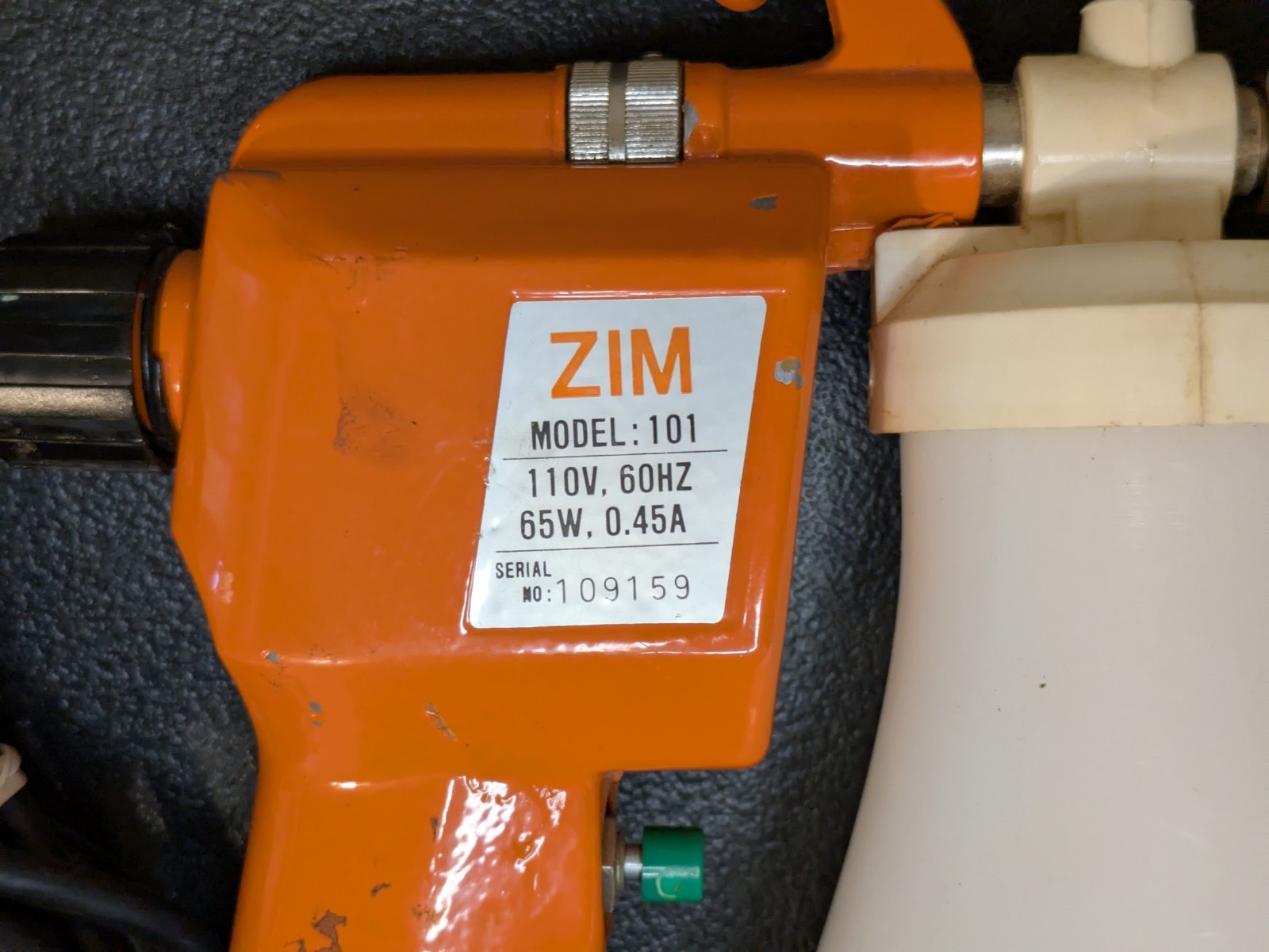 ZIM PULSAR MODEL 101 Electric Textile Spot Cleaning Spray Gun 110V CLEAN