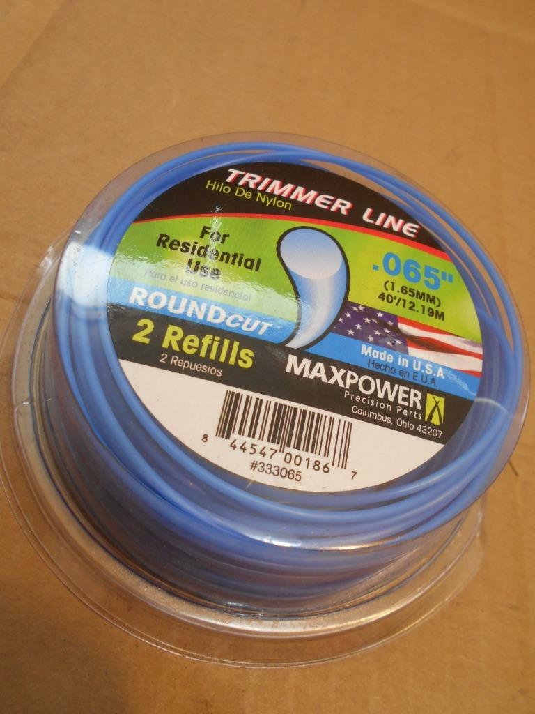 Max Power .065 Round Cut for Residential Use 2 Refills 333065 Qty 12 ~
