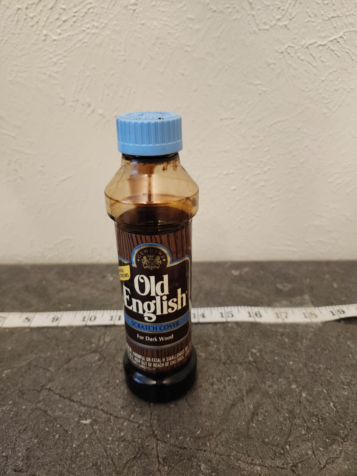 Old English Scratch Cover for Dark Woods, Half Full Bottle Wood Polish Vintage