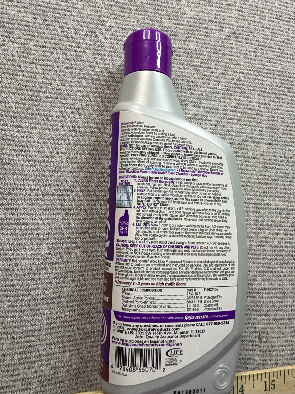 Rejuvenate Wood Floor Restorer Satin/Matte Polishing Formula 16 fl.oz.