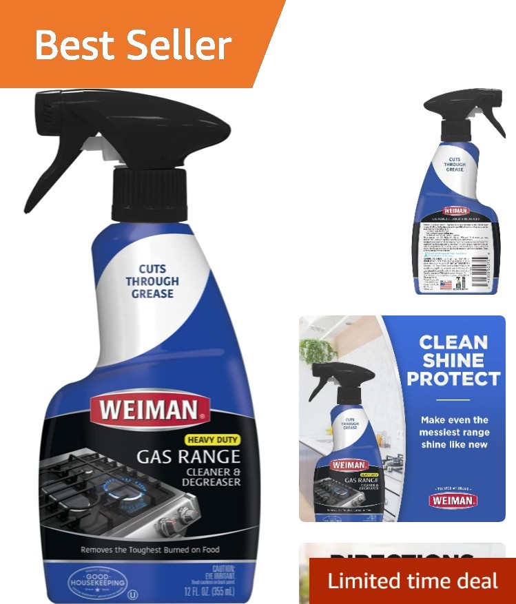 Gas Range Cleaner and Degreaser, Single, Lemon, 1 Count