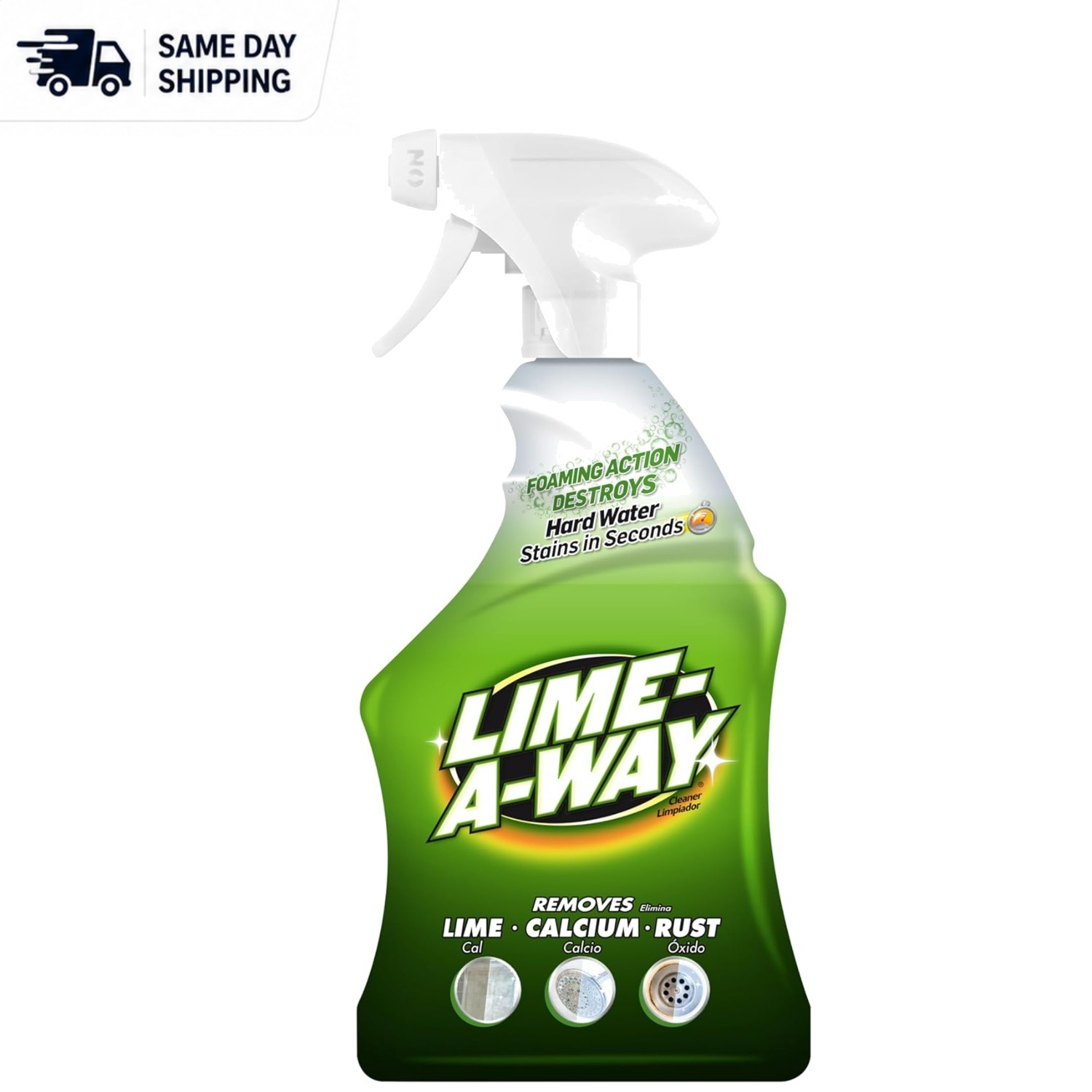 Fast-Acting Bathroom Cleaner – 32oz Spray Removes Lime, Calcium & Rust Instantly