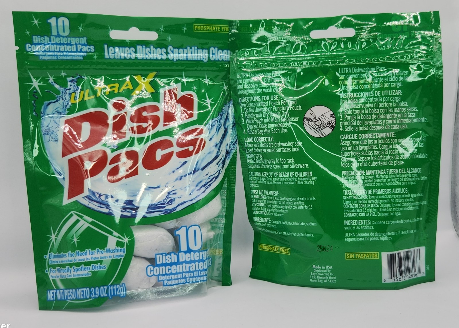 5 bags- Ultra X Dishwasher Detergent – 10 CT- (50 count)