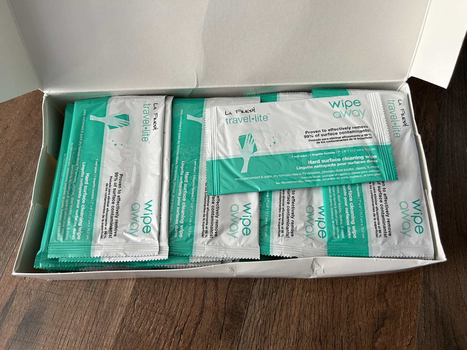 LA Fresh Wipe Away Hard Surface Cleaning Wipes Individually Wrapped