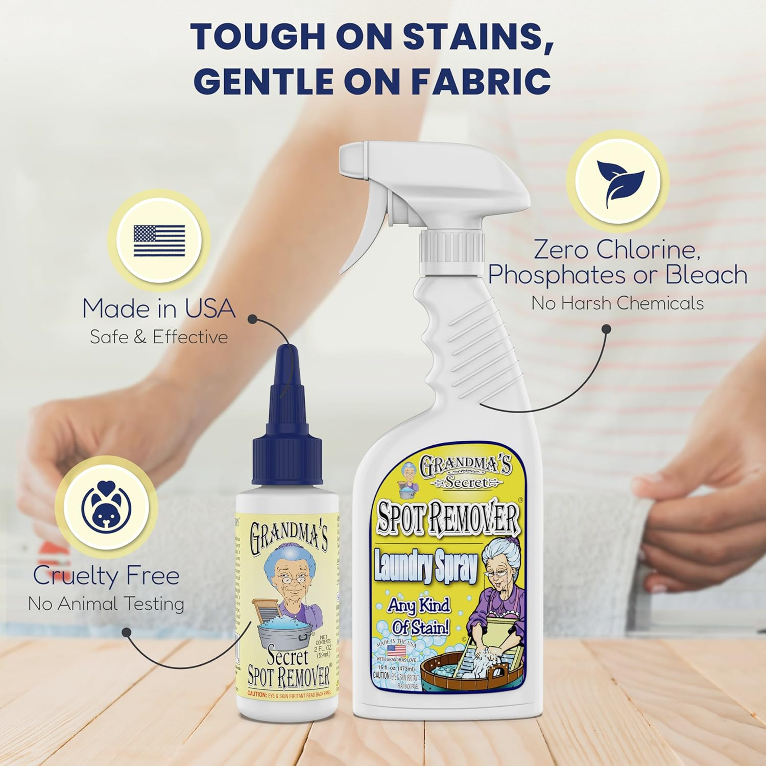 Grandma’S Secret Spot Remover Laundry Spray – Chlorine, Bleach and Toxin-Free Fa
